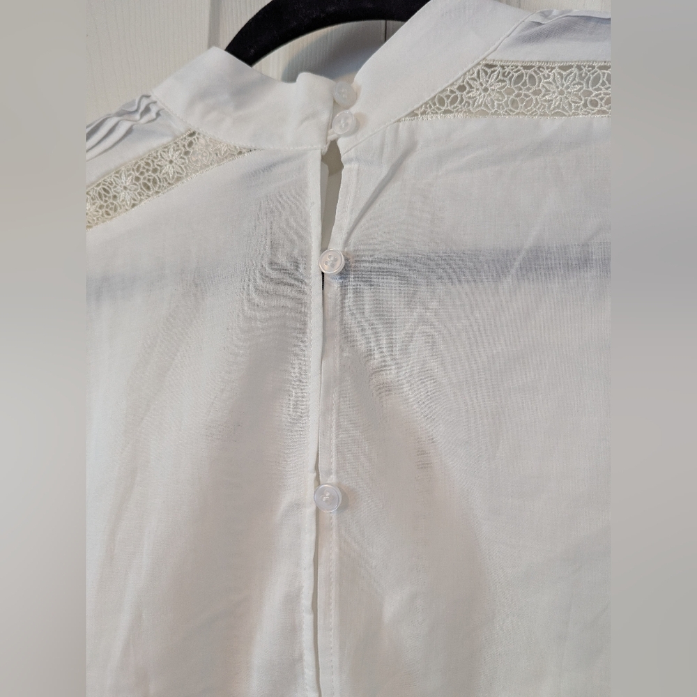 H&M Lace-Inset Cotton Blouse - Picture 13 of 16